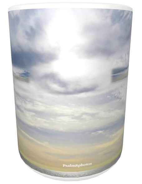 Cross Coffee Cup Sunset Crystal Cove Beach Clouds Sky California