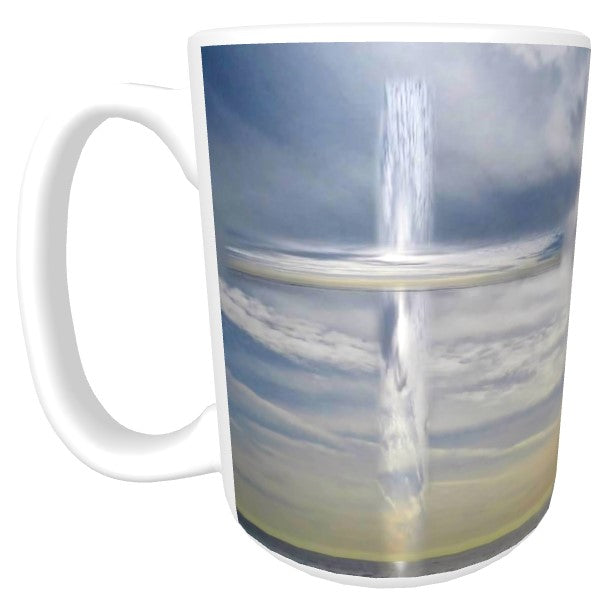 Cross Coffee Cup Sunset Crystal Cove Beach Clouds Sky California