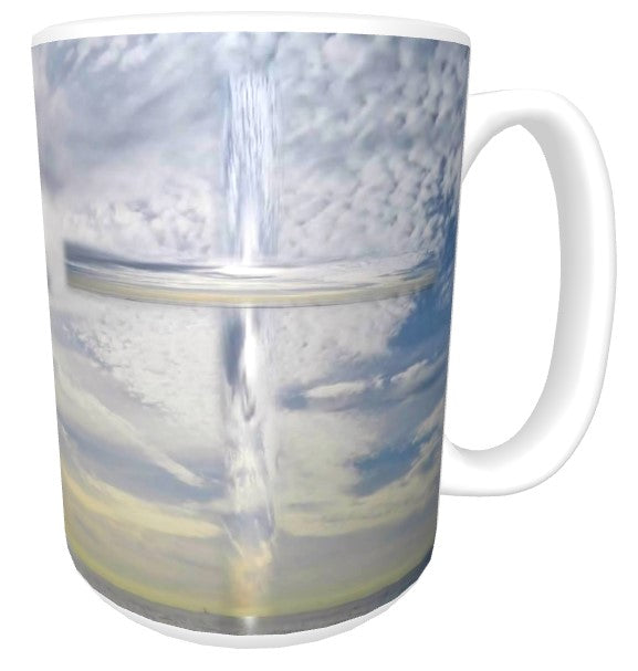 Cross Coffee Cup Sunset Crystal Cove Beach Clouds Sky California