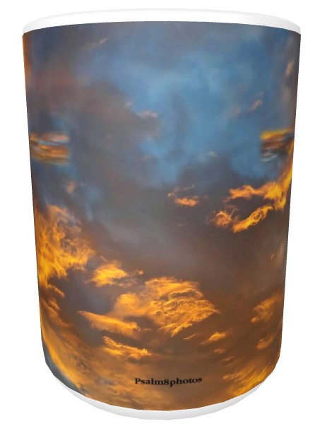 Cross Coffee Cup Sunset Yucaipa California Clouds Sky