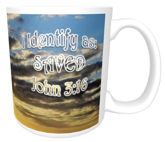 CUPS I Identify as: SAVED John 3:16 Alaska Sunset Mug Kid Cup Thermos Bottle