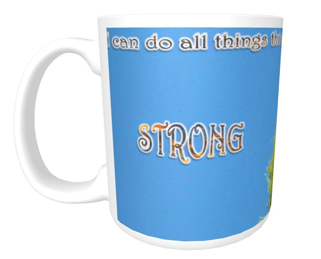 CUPS I Identify as: STRONG Philippians 4:13 Hawk Mug Kid Cup Thermos Bottle