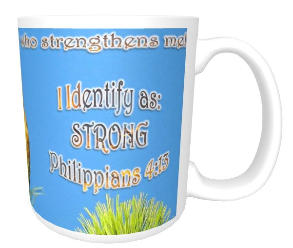 CUPS I Identify as: STRONG Philippians 4:13 Hawk Mug Kid Cup Thermos Bottle