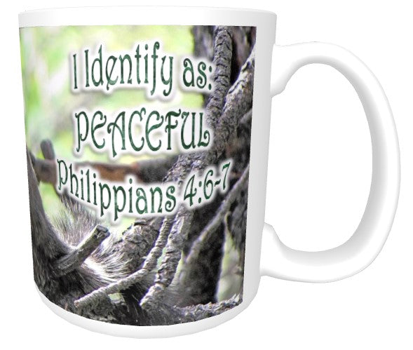 CUPS I Identify as: PEACEFUL Philippians 4:6-7 Mug Kid Cup Thermos Bottle