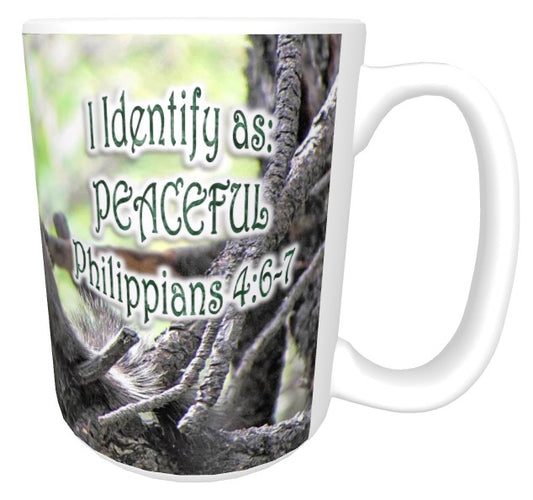 CUPS I Identify as: PEACEFUL Philippians 4:6-7 Mug Kid Cup Thermos Bottle