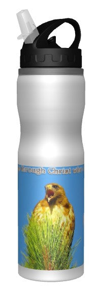 CUPS I Identify as: STRONG Philippians 4:13 Hawk Mug Kid Cup Thermos Bottle