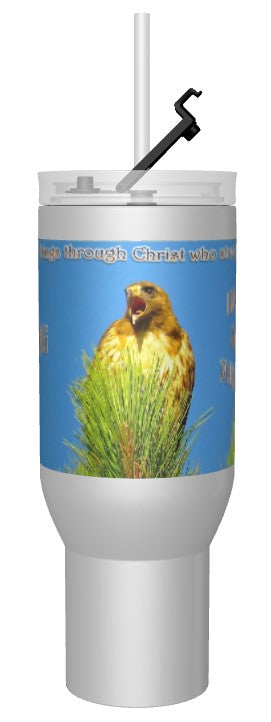 CUPS I Identify as: STRONG Philippians 4:13 Hawk Mug Kid Cup Thermos Bottle