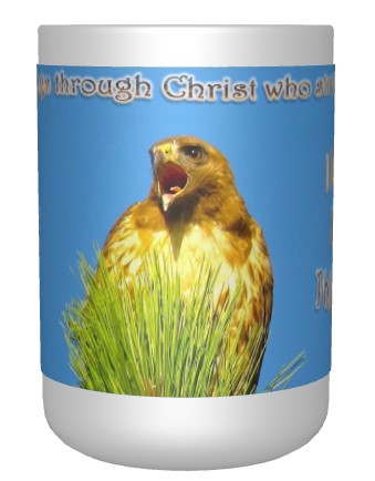 CUPS I Identify as: STRONG Philippians 4:13 Hawk Mug Kid Cup Thermos Bottle