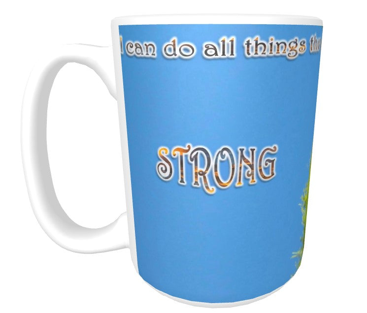 CUPS I Identify as: STRONG Philippians 4:13 Hawk Mug Kid Cup Thermos Bottle