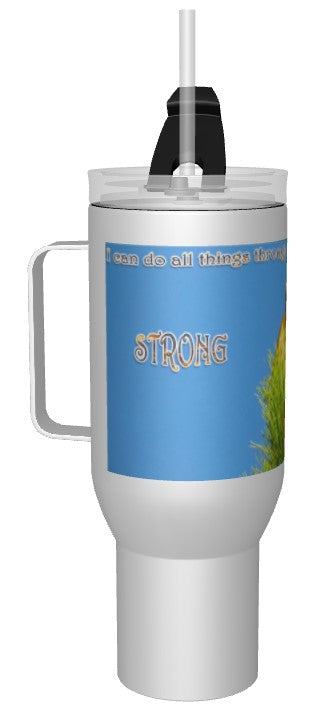 CUPS I Identify as: STRONG Philippians 4:13 Hawk Mug Kid Cup Thermos Bottle