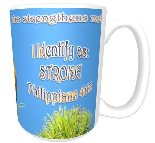 CUPS I Identify as: STRONG Philippians 4:13 Hawk Mug Kid Cup Thermos Bottle