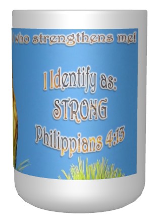 CUPS I Identify as: STRONG Philippians 4:13 Hawk Mug Kid Cup Thermos Bottle