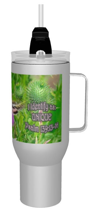 CUPS I Identify as: UNIQUE Psalm 139:13-16 Mug Kid Cup Thermos Bottle