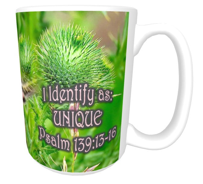 CUPS I Identify as: UNIQUE Psalm 139:13-16 Mug Kid Cup Thermos Bottle