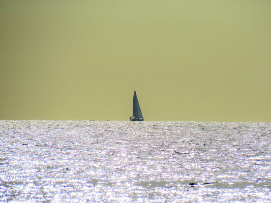 Photo Sailboat on Ocean Crystal Cove Beach California