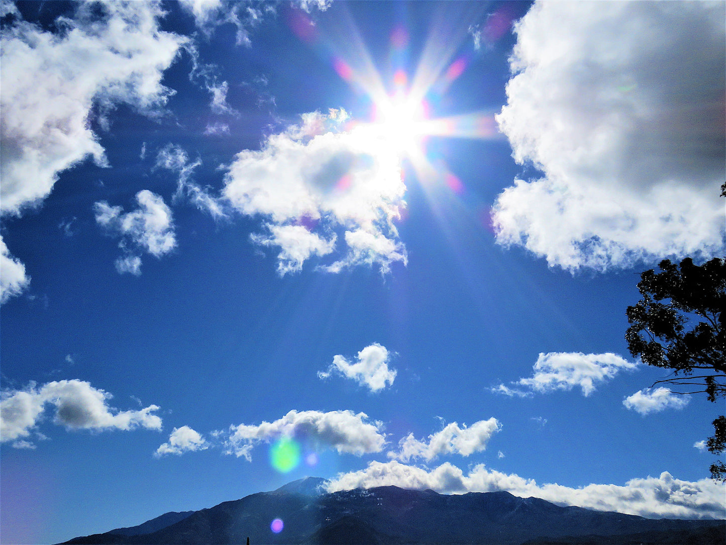 Photo Mount San Jacinto Clouds Blue Sky Sun Banning California