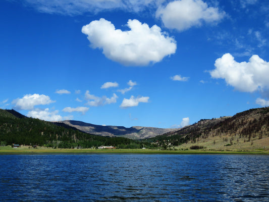 Photo Panguitch Lake Blue Sky Clouds Panguitch Lake Utah