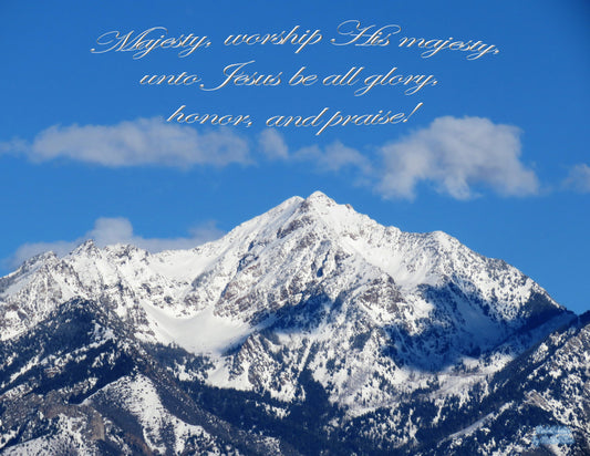 Photo Majesty, Worship His Majesty Snow Capped Mountain Utah Sky