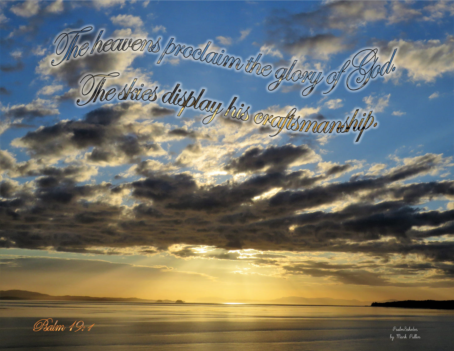 Photo Scripture Picture Alaska Sunset Psalm 19:1